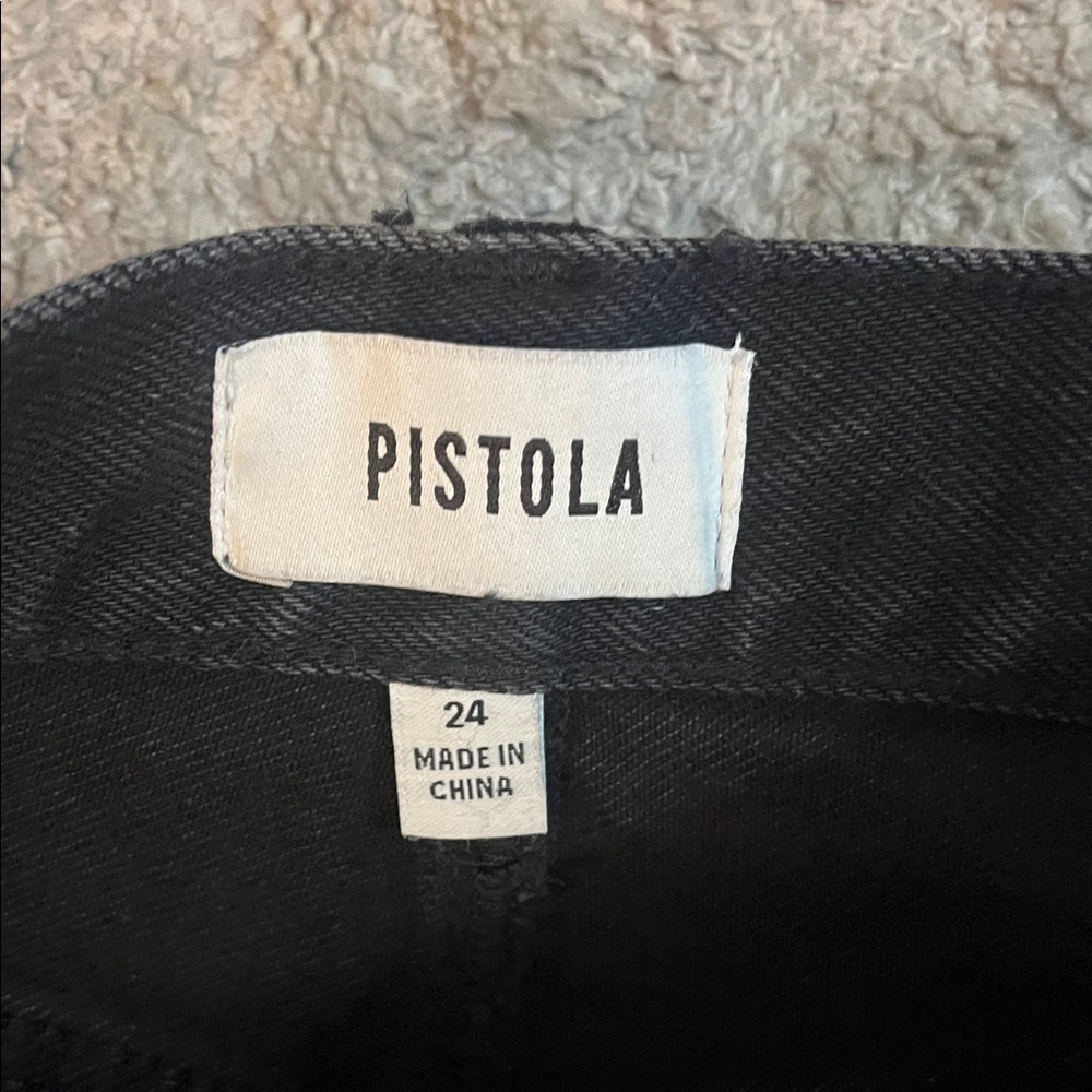 PISTOLA ALICE DENIM MIDI 100% COTTON SKIRT UNDERGROUND WASH BLACK 24 - Picture 6 of 10